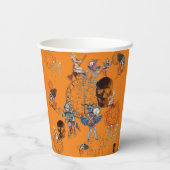 Gobelets En Papier Halloween orange infernal (Verso)