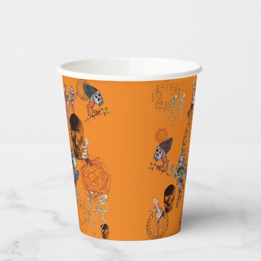 Gobelets En Papier Halloween orange infernal (Gauche)