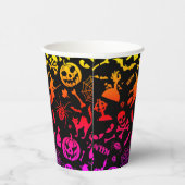 Gobelets En Papier Halloween Party Happy Halloween néon éffrayant eff (Droite)