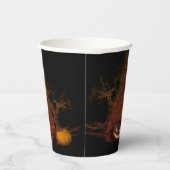 Gobelets En Papier Halloween Pleine lune de feu (Droite)