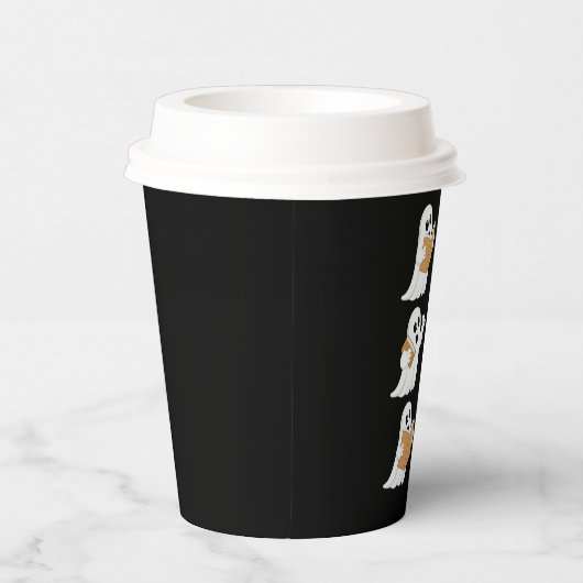 Gobelets En Papier Halloween Professeur Ghost Lecture Livres Librairi (Droite)