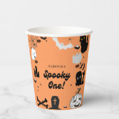 Gobelets En Papier Halloween RetroGroovy Premier anniversaire (Recto)