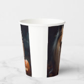 Gobelets En Papier Halloween Rough Collie Avec Citrouille effroi (Droite)