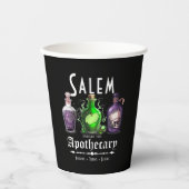 Gobelets En Papier Halloween Salem Potions appothécaires Toniques Eli (Recto)