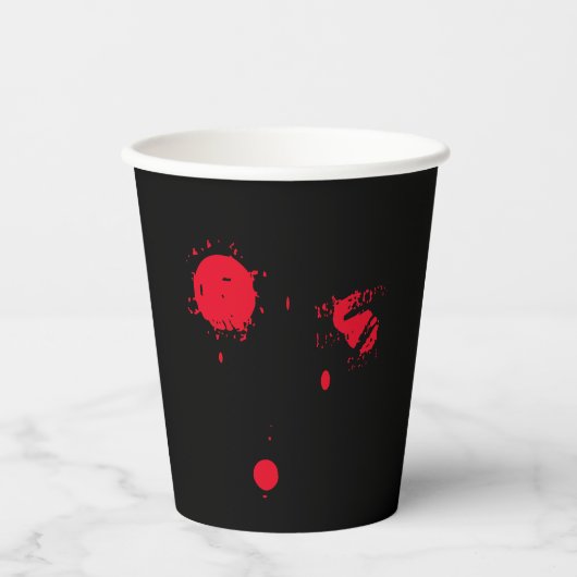 Gobelets En Papier Halloween sang rouge noir effrayant tasses éffraya (Recto)