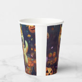 Gobelets En Papier Halloween Shiba Inu Avec La Peur Citrouille (Droite)