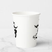 Gobelets En Papier Halloween sorcière noir et blanc éffrayant (Droite)