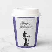 Gobelets En Papier Halloween sorcière violette Starburst (Verso)