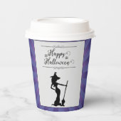 Gobelets En Papier Halloween sorcière violette Starburst (Recto)