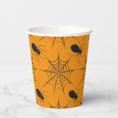 Gobelets En Papier Halloween Spiderweb et Spider Motif (Verso)