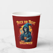 Gobelets En Papier Halloween Spooky Vibes: Trick or Treat Skeleton (Recto)