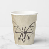 Gobelets En Papier Halloween squelettique vintage (Recto)