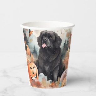 Gobelets En Papier Halloween Terre-Neuve avec citrouilles effrayant