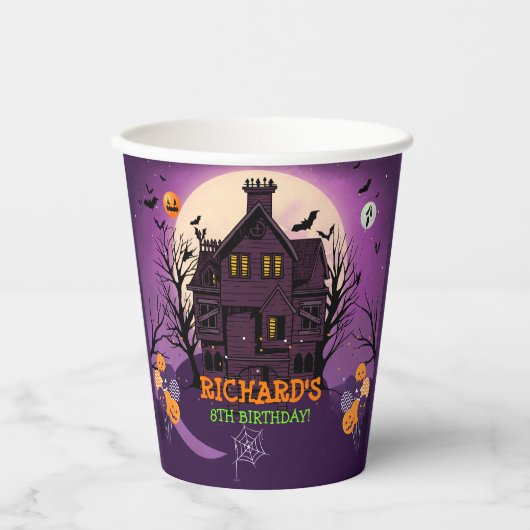 Gobelets En Papier Halloween Theme Anniversaire de enfant Party (Recto)