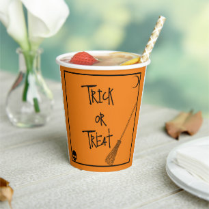 Gobelets En Papier Halloween Trick or Treat