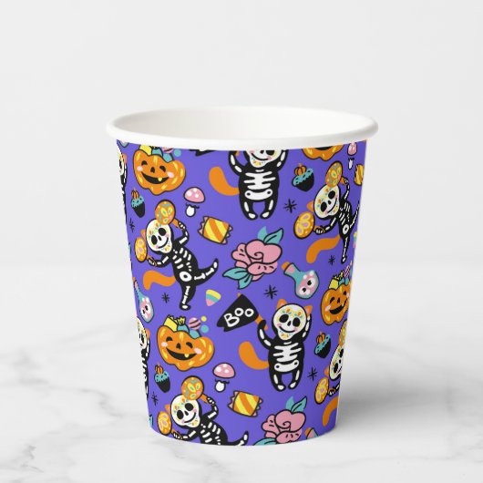 Gobelets En Papier Halloween Trick ou Treat (Verso)