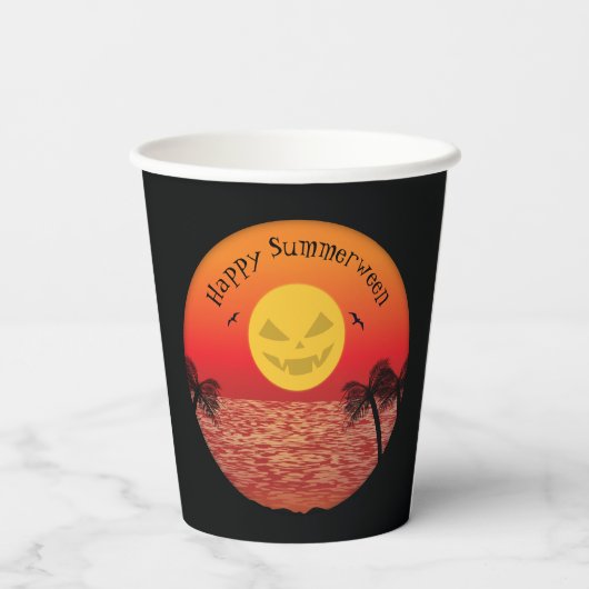 Gobelets En Papier Halloween tropical (Verso)