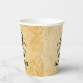 Gobelets En Papier Halloween vintage Pirate et os (Droite)