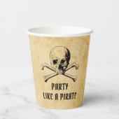 Gobelets En Papier Halloween vintage Pirate Party (Verso)