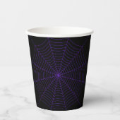 Gobelets En Papier Halloween violet Spider web noir (Recto)
