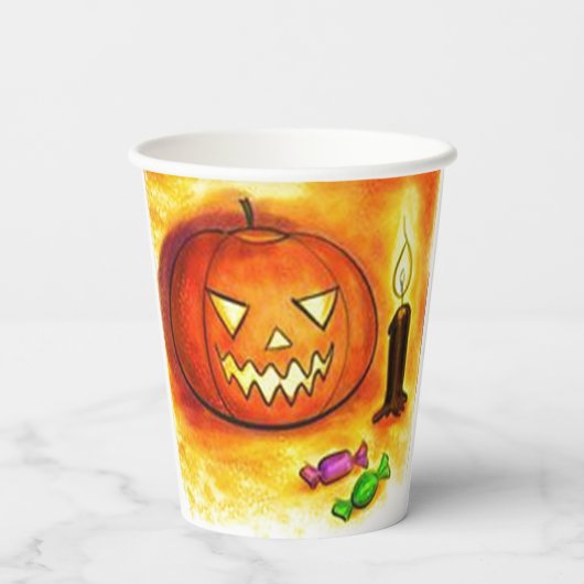 Gobelets En Papier Haloween face (Verso)