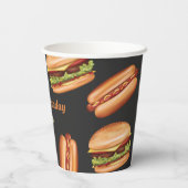 Gobelets En Papier Hamburger Et Chien Chaud Restauration Rapide Joyeu (Verso)
