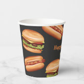 Gobelets En Papier Hamburger Et Chien Chaud Restauration Rapide Joyeu (Recto)