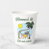Gobelets En Papier Hammock Life Chill Mode Activé Drôle Cartoon (Verso)