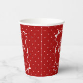 Gobelets En Papier Hand Drawn Bow & Hearts Pattern Valentine's Day (Droite)