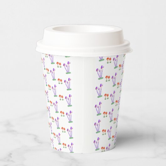 Gobelets En Papier Hand-Drawn Mushroom Paper Cups  (Droite)