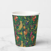 Gobelets En Papier Hand Drawn Rainforest Animals Paper Cups (Verso)