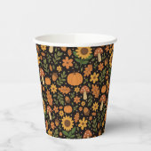 Gobelets En Papier Hand Drawn Rustic Fall Pattern Paper Plates (Gauche)