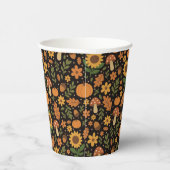 Gobelets En Papier Hand Drawn Rustic Fall Pattern Paper Plates (Droite)