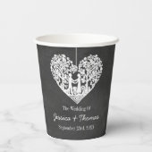 Gobelets En Papier Hanging Heart Tree Chalkboard Mariage Collection (Verso)