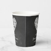 Gobelets En Papier Hanging Heart Tree Chalkboard Mariage Collection (Droite)