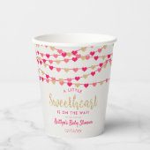 Gobelets En Papier Hanging Love Hearts Petit Baby shower amoureux (Recto)