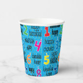 Gobelets En Papier Hanoukka 8 Crazy Nights Bleu 8 oz. (Droite)