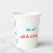 Gobelets En Papier Hanoukka Dîner de vacances 8 oz. (Verso)