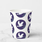 Gobelets En Papier Hanoukka Dove Menorah Design 8 oz. (Gauche)