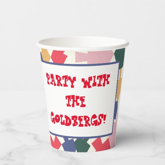 Gobelets En Papier Hanoukka Dreidel Time 8 oz. (Verso)