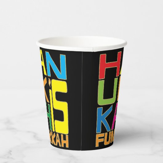 Gobelets En Papier Hanoukka est Funukkah 8 oz. (Droite)