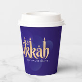 Gobelets En Papier Hanoukka Festive Des Lumières (Verso)