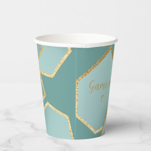 Gobelets En Papier Hanoukka Game On Bluish Dreidels 8 oz. (Droite)