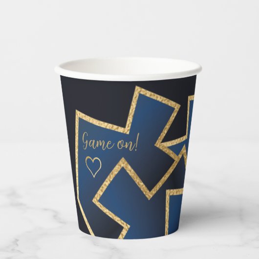 Gobelets En Papier Hanoukka Game On Dreidels 8 oz. (Recto)
