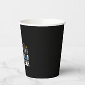 Gobelets En Papier Hanoukka Juif de la fête juive Menorah Juif (Gauche)