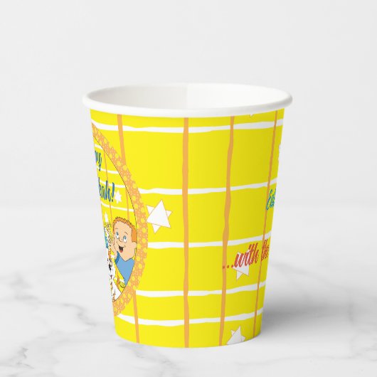 Gobelets En Papier Hanoukka Zeevie et amis 8 oz. (Gauche)