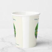 Gobelets En Papier Happy 10th Birthday with Dog riding a Bike (Gauche)