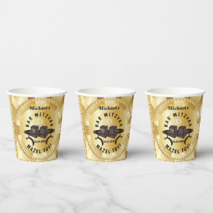 Gobelets En Papier Happy Bar Mitzvah 20XX Gold Boisson Décorative C