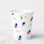 Gobelets En Papier Happy Birthday Balloons  (Droite)