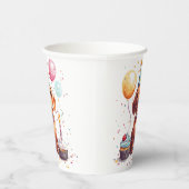 Gobelets En Papier Happy Birthday Dachshund Dog  (Droite)